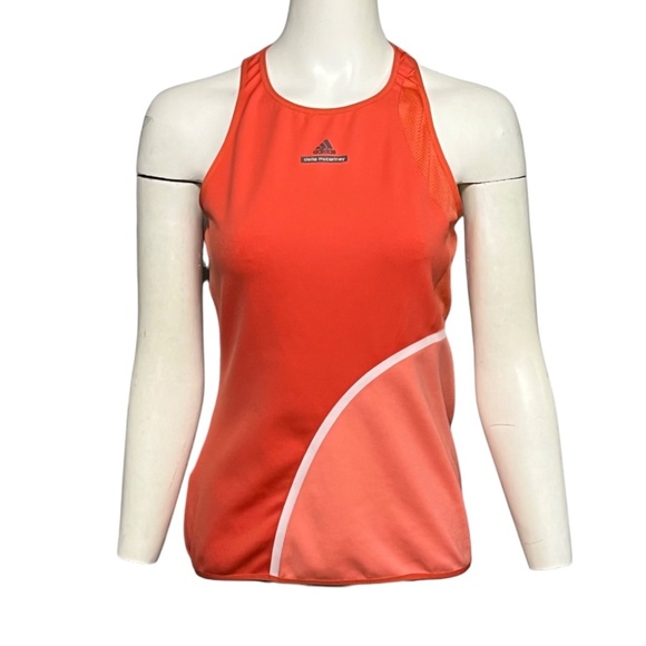 Adidas x Stella McCartney Red Pink Racerback Stretchy Performance Tank Size M - Picture 1 of 9